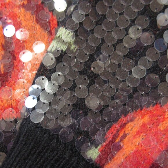 NWT Farm Rio Latin Roses Floral Sequin Knit Cardigan M $298 - Picture 4 of 9